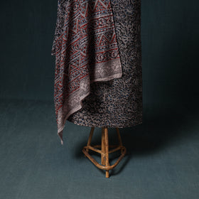 Pedana Hand Block Print Natural Dyed Cotton Kalamkari Unstitched Dress Material: Kurta with Dupatta 33