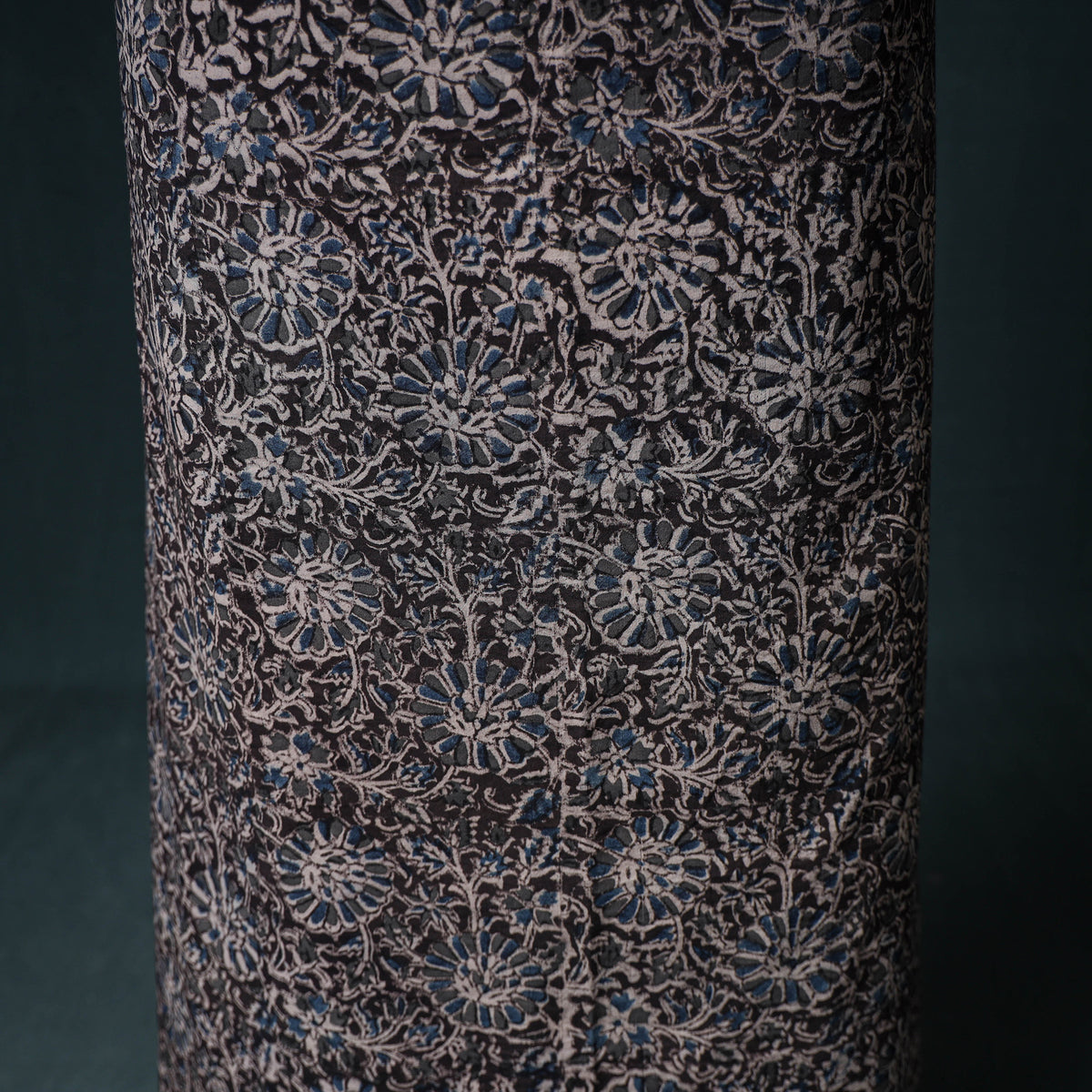 Pedana Hand Block Print Natural Dyed Cotton Kalamkari Unstitched Dress Material: Kurta with Dupatta 33