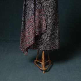 Pedana Hand Block Print Natural Dyed Cotton Kalamkari Unstitched Dress Material: Kurta with Dupatta 34