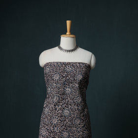 Pedana Hand Block Print Natural Dyed Cotton Kalamkari Unstitched Dress Material: Kurta with Dupatta 34