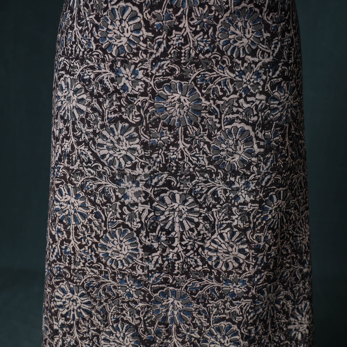 Pedana Hand Block Print Natural Dyed Cotton Kalamkari Unstitched Dress Material: Kurta with Dupatta 34