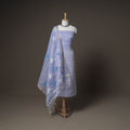 Jamdani Pure Handloom Muslin Unstitched Dress Material: Kurta with Dupatta 04