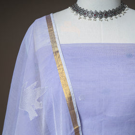 Jamdani Pure Handloom Muslin Unstitched Dress Material: Kurta with Dupatta 04