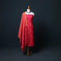 Pochampally Ikat Cotton Unstitched Dress Material: Kurta, Bottom with Dupatta  13