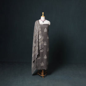 Akola Hand Block Print Woolen Unstitched Dress Material: Kurta, Bottom with Dupatta 32