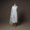 Jamdani Pure Handloom Muslin Unstitched Dress Material: Kurta with Dupatta 01