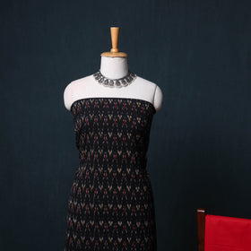Pochampally Ikat Cotton Unstitched Dress Material: Kurta, Bottom with Dupatta  14