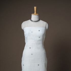 Jamdani Pure Handloom Muslin Unstitched Dress Material: Kurta with Dupatta 01