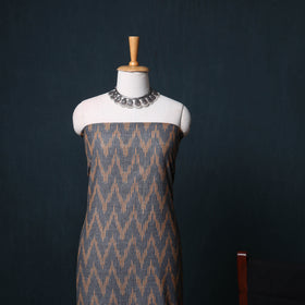 Pochampally Ikat Cotton Unstitched Dress Material: Kurta, Bottom with Dupatta  17