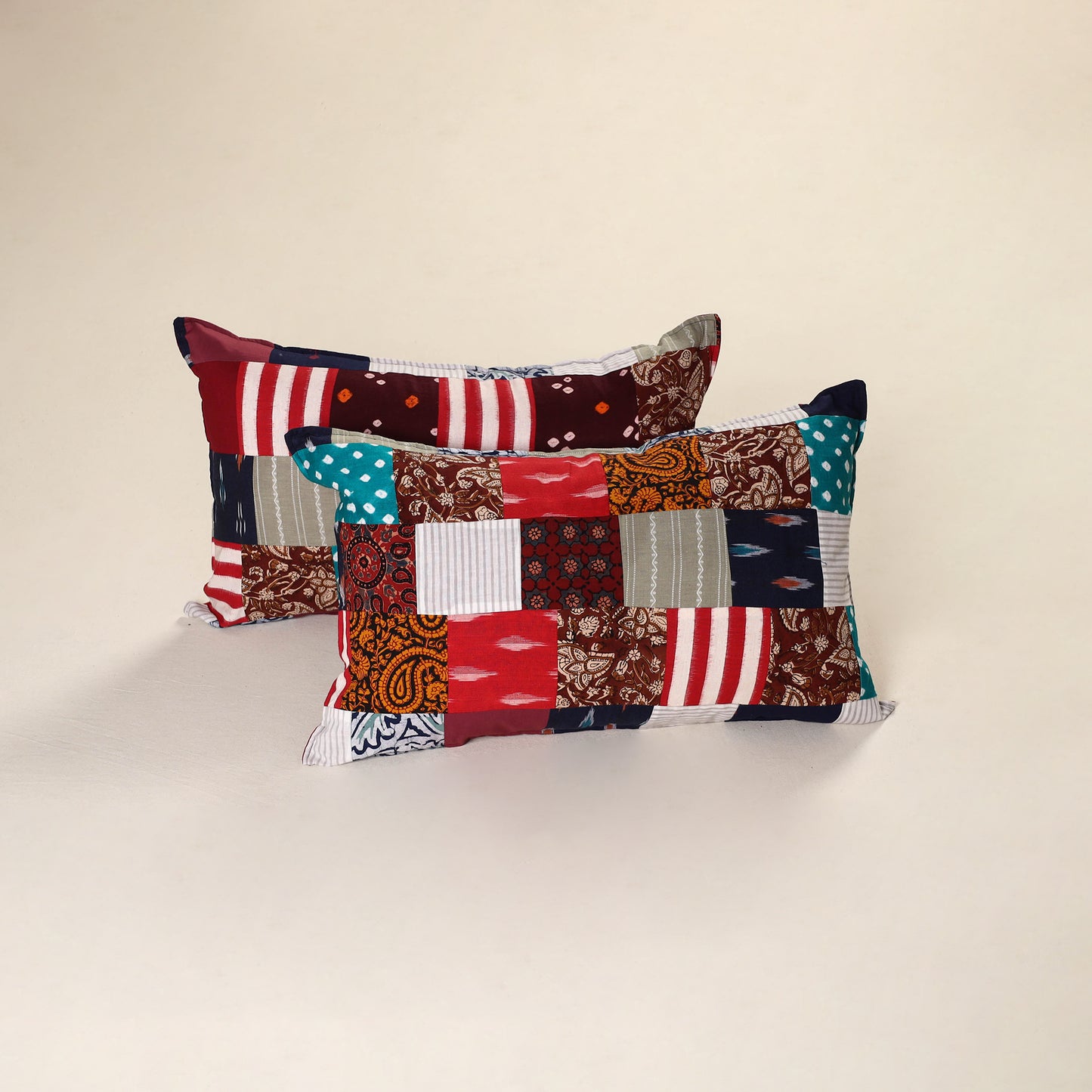 Handcrafted Patchwork Pillow Covers (Set of 2) 40