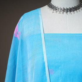 Jamdani Pure Handloom Muslin Unstitched Dress Material: Kurta with Dupatta 06