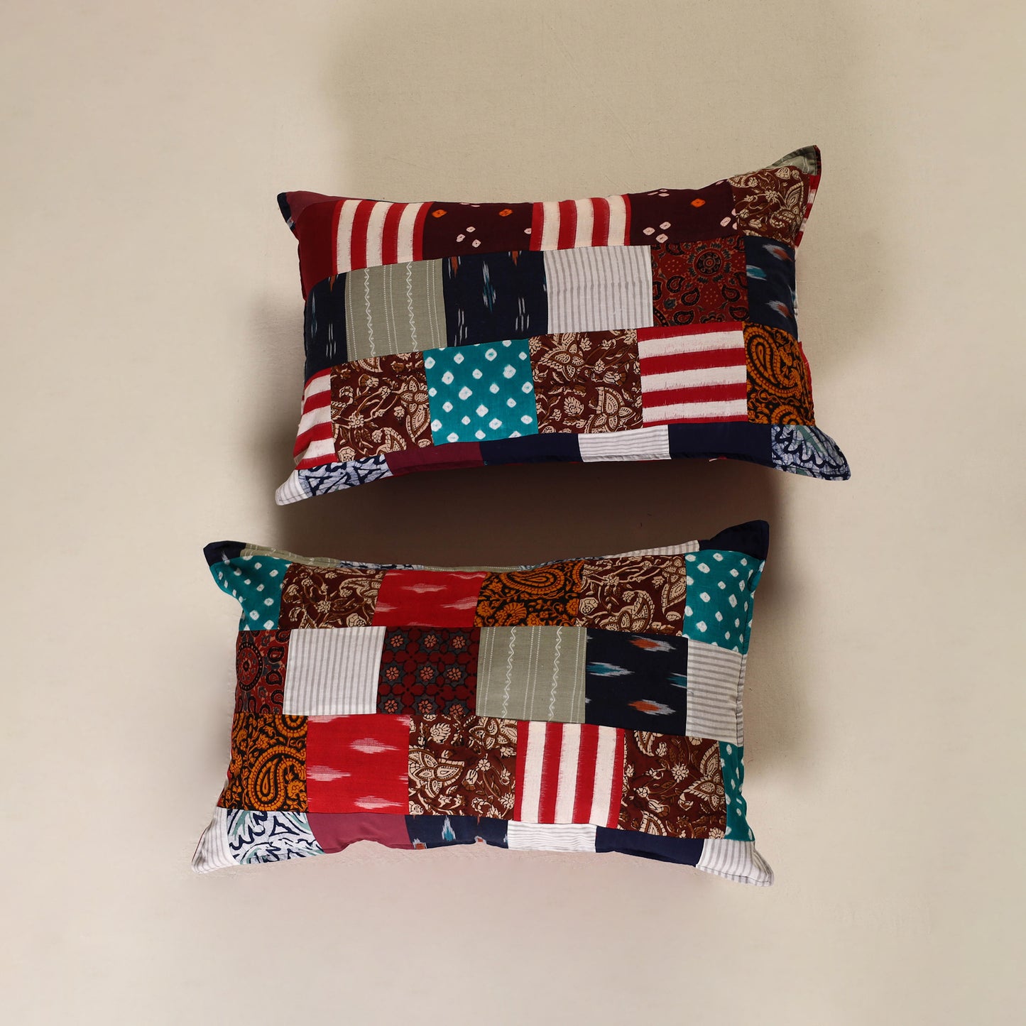 Handcrafted Patchwork Pillow Covers (Set of 2) 40