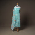 Jamdani Pure Handloom Muslin Unstitched Dress Material: Kurta with Dupatta 07