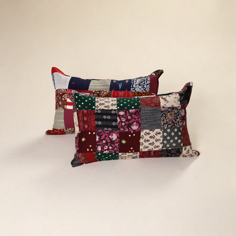 Handcrafted Patchwork Pillow Covers (Set of 2) 41