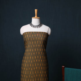 Pochampally Ikat Cotton Unstitched Dress Material: Kurta, Bottom with Dupatta  19