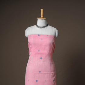 Jamdani Pure Handloom Muslin Unstitched Dress Material: Kurta with Dupatta 08