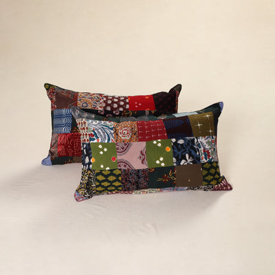 Handcrafted Patchwork Pillow Covers (Set of 2) 43