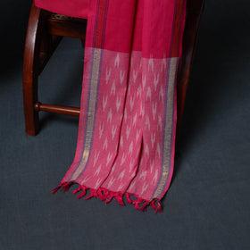 Pochampally Ikat Cotton Unstitched Dress Material: Kurta, Bottom with Dupatta  20