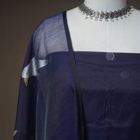 Jamdani Pure Handloom Muslin Unstitched Dress Material: Kurta with Dupatta 09
