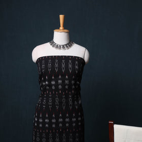 Pochampally Ikat Cotton Unstitched Dress Material: Kurta, Bottom with Dupatta  21