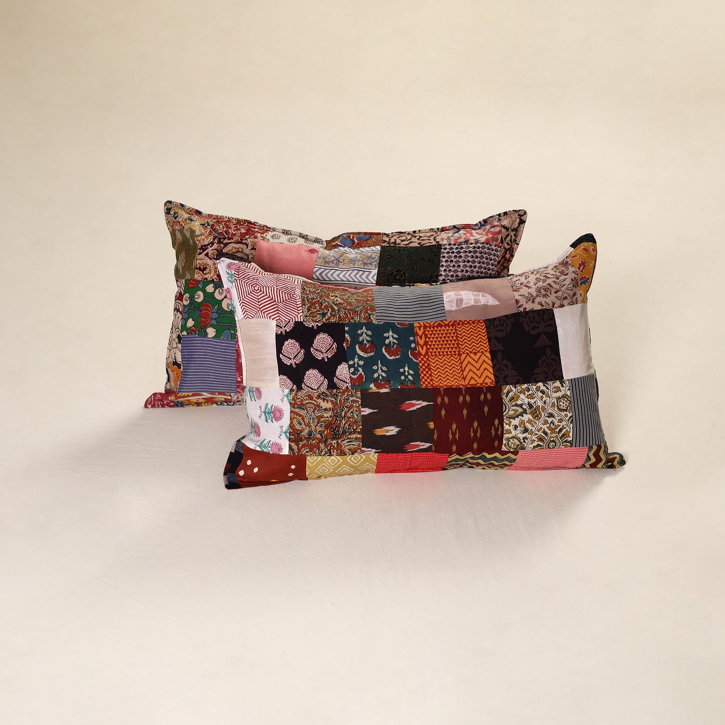 Handcrafted Patchwork Pillow Covers (Set of 2) 44