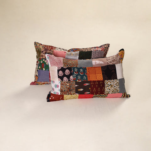 Handcrafted Patchwork Pillow Covers (Set of 2) 44