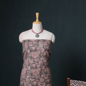 Akola Hand Block Print Woolen Unstitched Dress Material: Kurta, Bottom with Dupatta 40