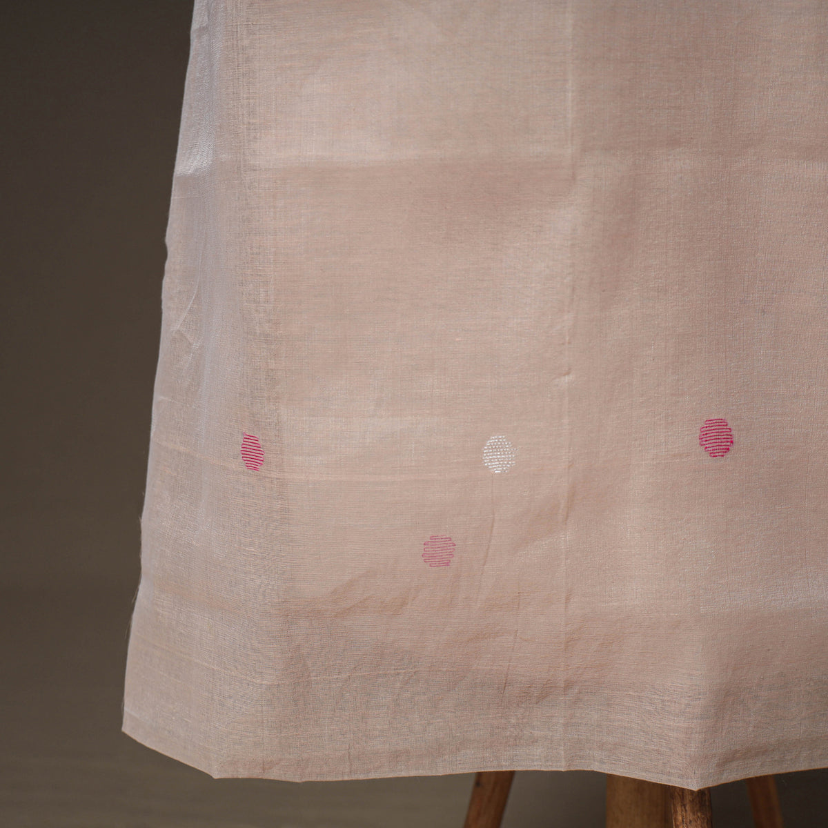 Jamdani Pure Handloom Muslin Unstitched Dress Material: Kurta with Dupatta 10