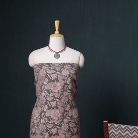 Akola Hand Block Print Woolen Unstitched Dress Material: Kurta, Bottom with Dupatta 39