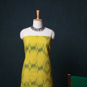 Pochampally Ikat Cotton Unstitched Dress Material: Kurta, Bottom with Dupatta  22