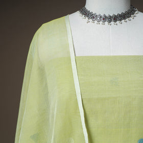 Jamdani Pure Handloom Muslin Unstitched Dress Material: Kurta with Dupatta 11