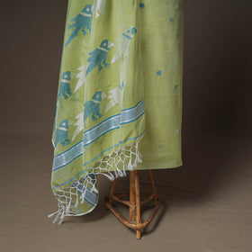 Jamdani Pure Handloom Muslin Unstitched Dress Material: Kurta with Dupatta 11
