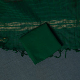 Pochampally Ikat Cotton Unstitched Dress Material: Kurta, Bottom with Dupatta  22