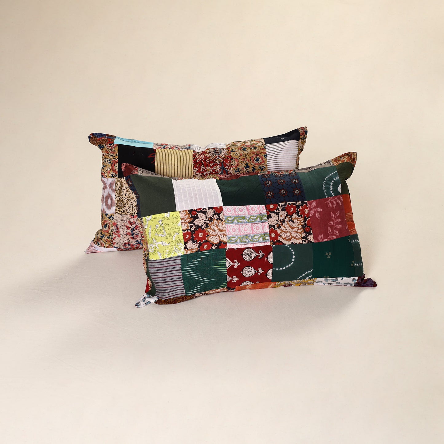 Handcrafted Patchwork Pillow Covers (Set of 2) 46