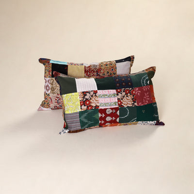 Handcrafted Patchwork Pillow Covers (Set of 2) 46