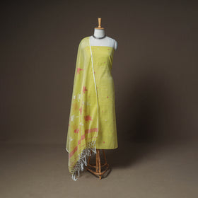 Jamdani Pure Handloom Muslin Unstitched Dress Material: Kurta with Dupatta 13