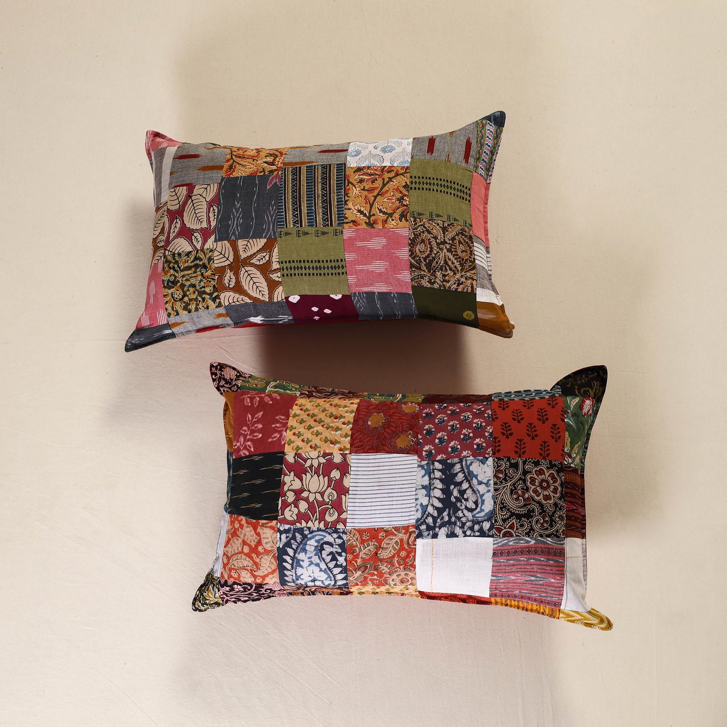 Handcrafted Patchwork Pillow Covers (Set of 2) 47