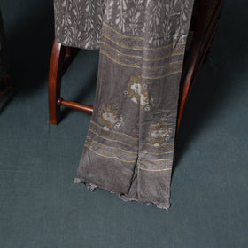 Akola Hand Block Print Woolen Unstitched Dress Material: Kurta, Bottom with Dupatta 42