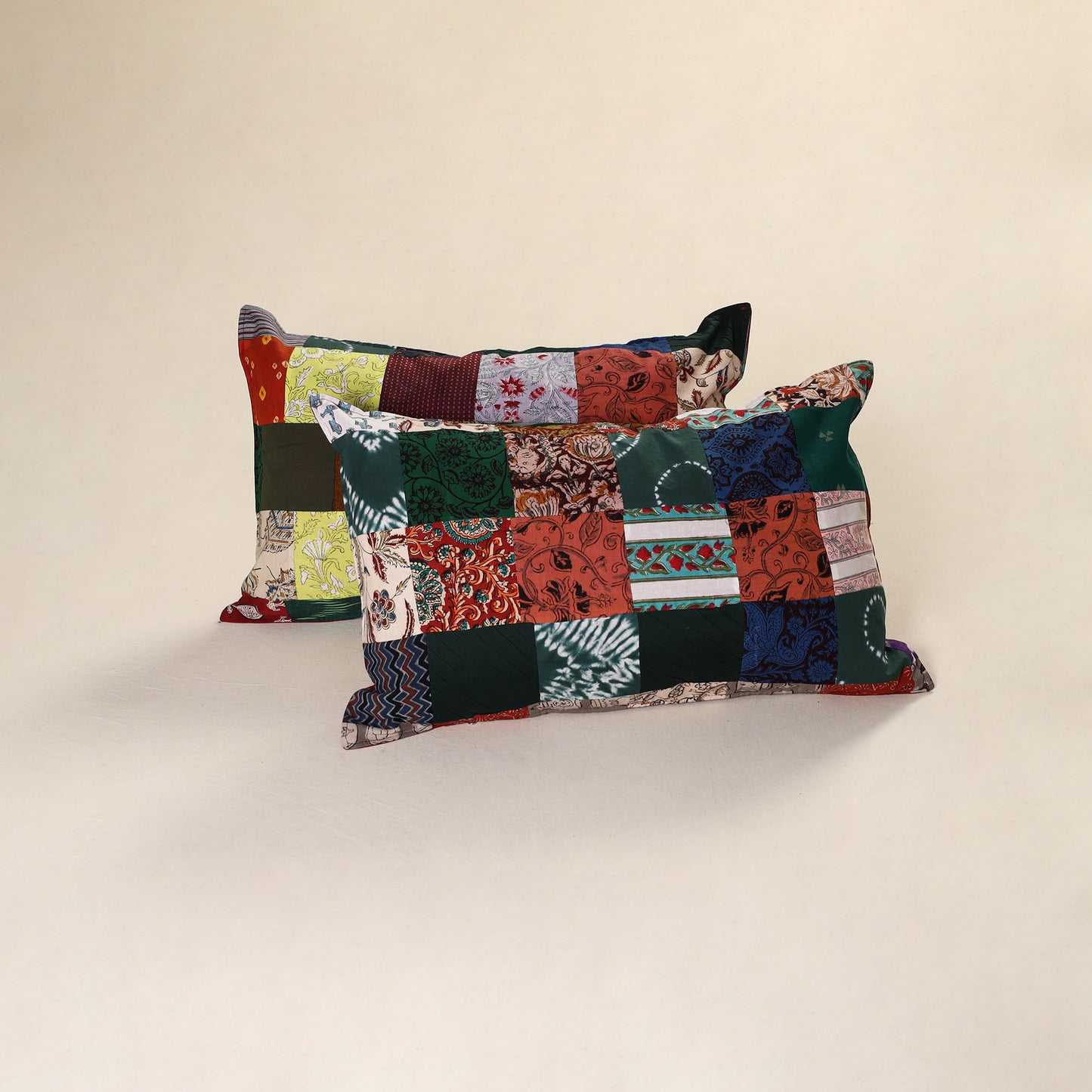 Handcrafted Patchwork Pillow Covers (Set of 2) 48