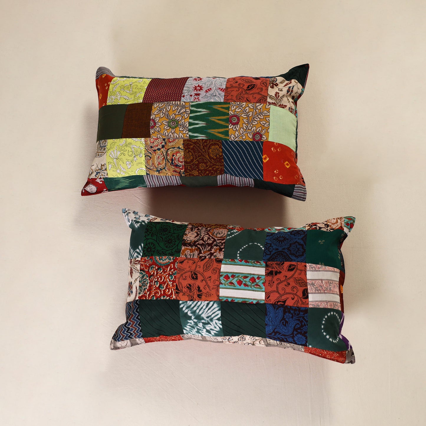 Handcrafted Patchwork Pillow Covers (Set of 2) 48