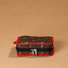 Brown Handmade 4 Pockets Cotton Jewellery Bag