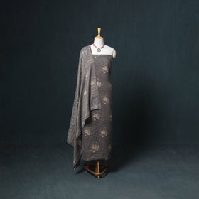 Akola Hand Block Print Woolen Unstitched Dress Material: Kurta, Bottom with Dupatta 42