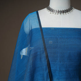 Jamdani Pure Handloom Muslin Unstitched Dress Material: Kurta with Dupatta 14