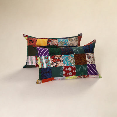 Handcrafted Patchwork Pillow Covers (Set of 2) 49
