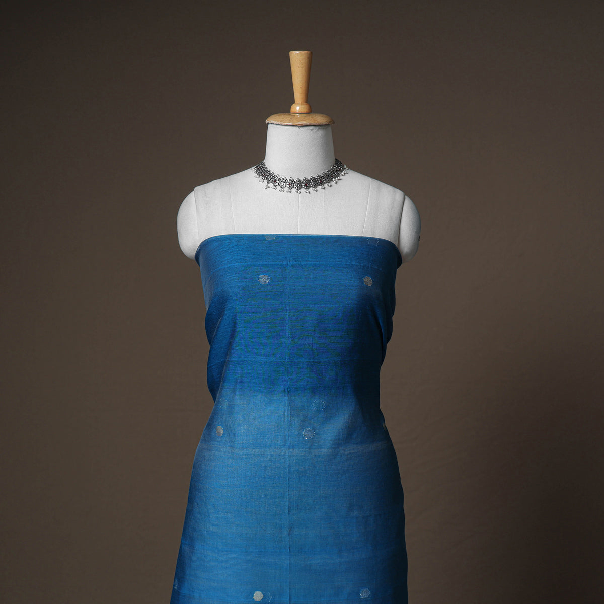 Jamdani Pure Handloom Muslin Unstitched Dress Material: Kurta with Dupatta 14