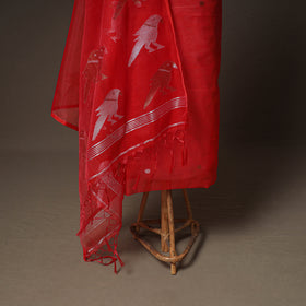 Jamdani Pure Handloom Muslin Unstitched Dress Material: Kurta with Dupatta 15