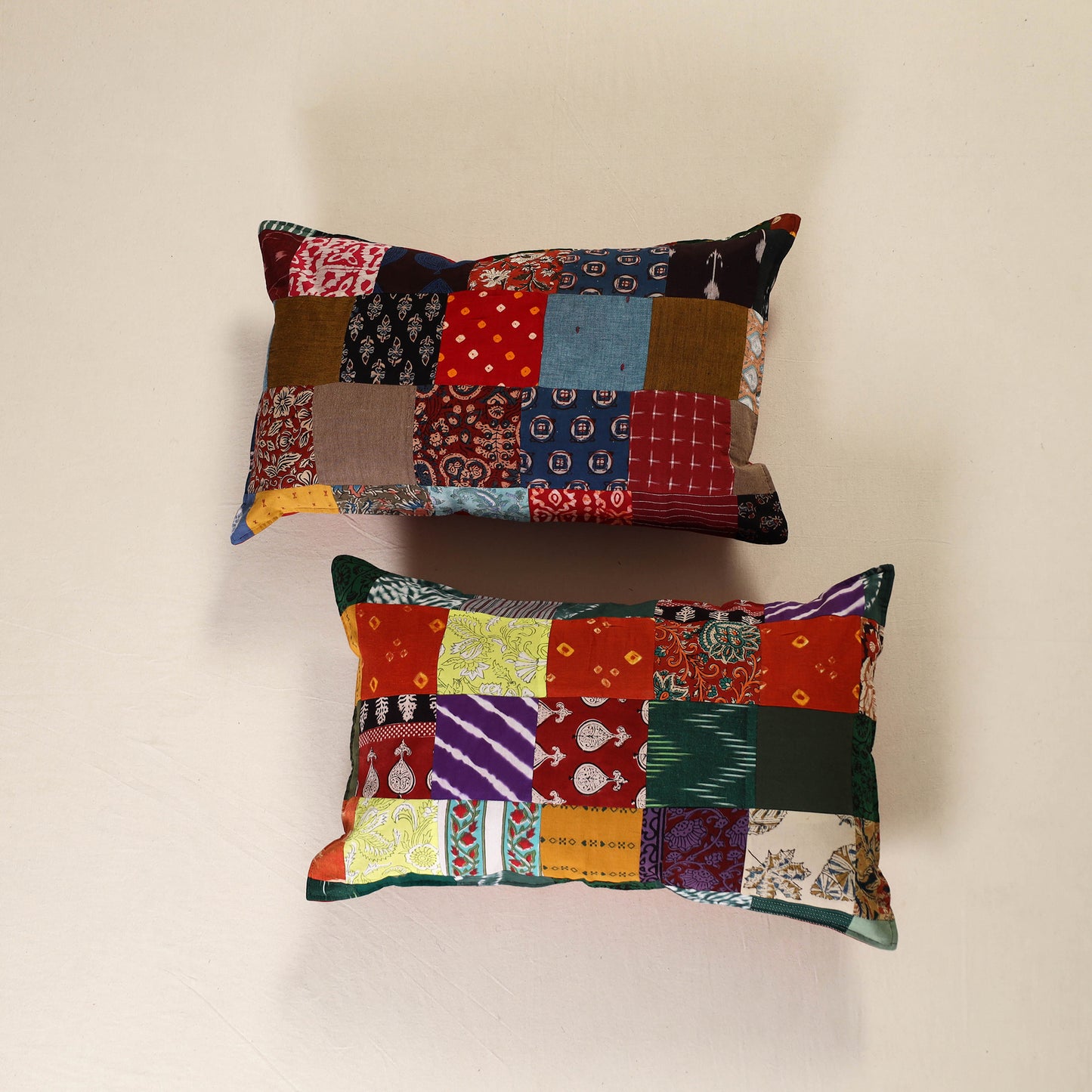 Handcrafted Patchwork Pillow Covers (Set of 2) 50