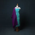 Pochampally Ikat Cotton Unstitched Dress Material: Kurta, Bottom with Dupatta  25