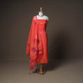 Jamdani Pure Handloom Muslin Unstitched Dress Material: Kurta with Dupatta 16