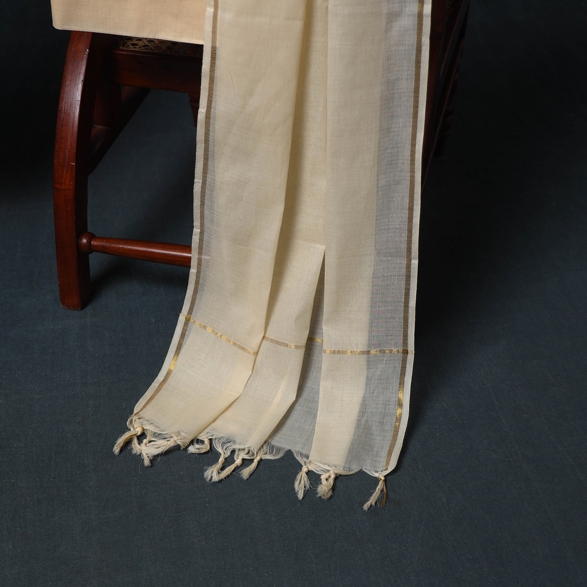 Pochampally Ikat Cotton Unstitched Dress Material: Kurta, Bottom with Dupatta  26